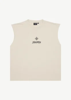 Sleeveless<Afends Peace Out  - Sleeveless Tee Moonbeam