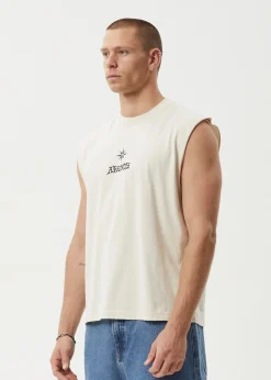 Sleeveless<Afends Peace Out  - Sleeveless Tee Moonbeam