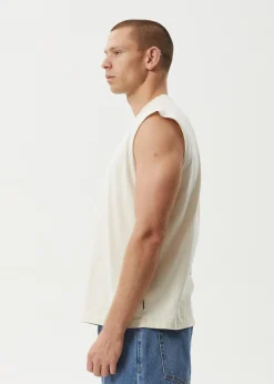 Sleeveless<Afends Peace Out  - Sleeveless Tee Moonbeam