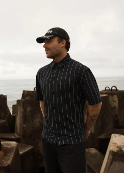 Shirts<Afends Pin Head  - Short Sleeve Shirt Black