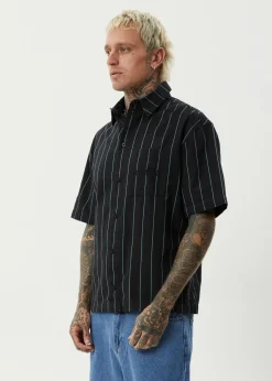 Shirts<Afends Pin Head  - Short Sleeve Shirt Black