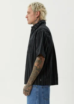 Shirts<Afends Pin Head  - Short Sleeve Shirt Black