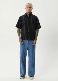 Shirts<Afends Pin Head  - Short Sleeve Shirt Black