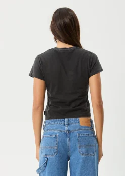 Tees & Shirts<Afends Pixie  - Baby Tee Stone Black