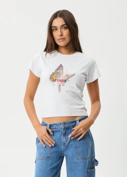 Tees & Shirts<Afends Pixie  - Baby Tee White