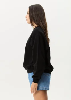 Outerwear<Afends Pixie  - Crew Neck Jumper Black