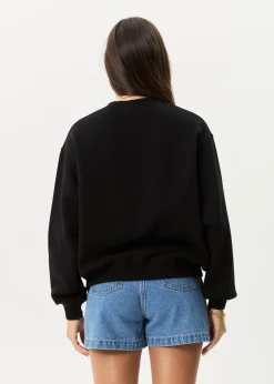 Outerwear<Afends Pixie  - Crew Neck Jumper Black