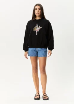 Outerwear<Afends Pixie  - Crew Neck Jumper Black