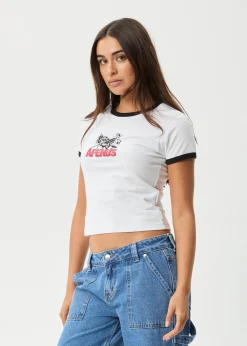 Tees & Shirts<Afends Pony Up - Ringer Tee White