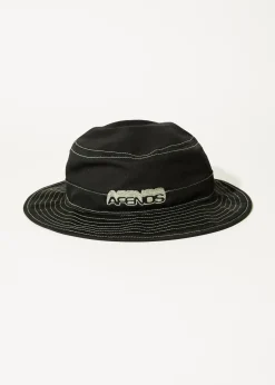 Accessories<Afends Repeater  - Bucket Hat Black