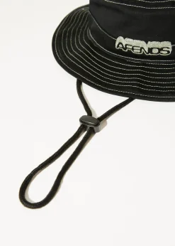 Accessories<Afends Repeater  - Bucket Hat Black