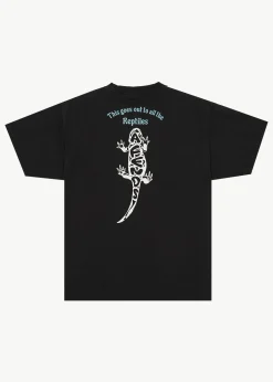 T-Shirts<Afends Reptilian  - Heavyweight Boxy Tee Stone Black