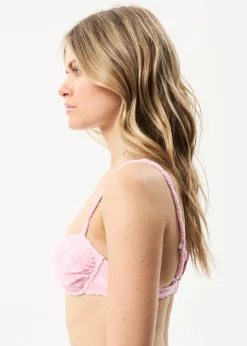Swimwear<Afends Rhye - Terry Bikini Top Powder Pink