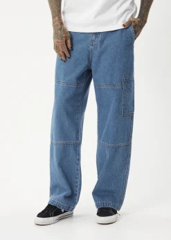 Jeans<Afends Richmond  - Denim Workwear Jean Worn Blue
