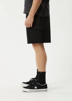 Shorts<Afends Ripped Out 98  - Oversized Cargo Short 20" Black