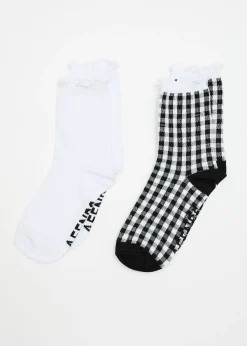 Accessories<Afends Rowan  - Socks Two Pack Black Check