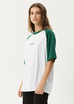Tees & Shirts|Essentials<Afends Ryan  - Oversized Raglan Tee Hunter Green