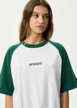 Tees & Shirts|Essentials<Afends Ryan  - Oversized Raglan Tee Hunter Green