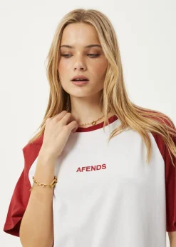 Tees & Shirts|Essentials<Afends Ryan  - Oversized Raglan Tee Ketchup
