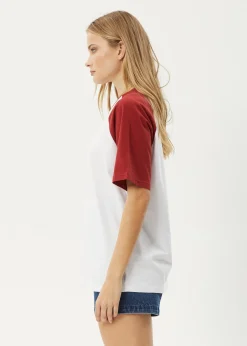 Tees & Shirts|Essentials<Afends Ryan  - Oversized Raglan Tee Ketchup