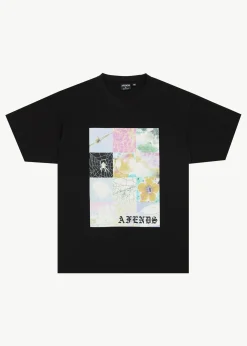 T-Shirts<Afends Sadworld  - Heavyweight Boxy Tee Black
