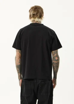 T-Shirts<Afends Sadworld  - Heavyweight Boxy Tee Black