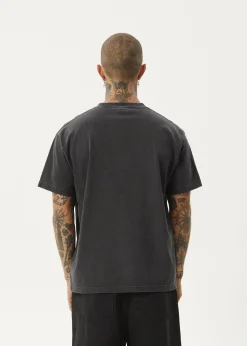 T-Shirts<Afends Scorched  - Heavyweight Boxy Tee Stone Black