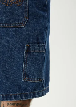 Shorts<Afends Scorched Harper  - Denim Baggy Workwear Short 22" Authentic Blue