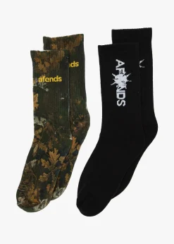 Accessories|Accessories<Afends Seeing Double  - Socks Two Pack Multi