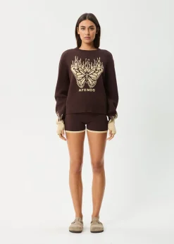Sets & Co-Ords|Outerwear<Afends Set Fire  - Knit Jumper Coffee