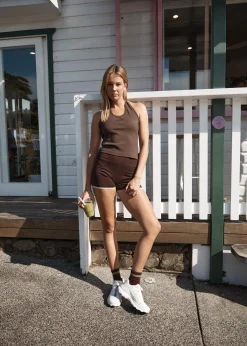 Sets & Co-Ords|Shorts<Afends Set Fire  - Knit Short Coffee