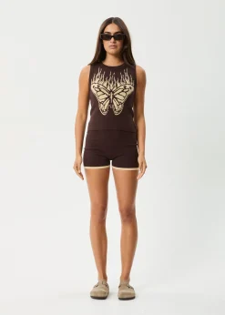 Sets & Co-Ords|Sleeveless<Afends Set Fire  - Knit Tank Coffee