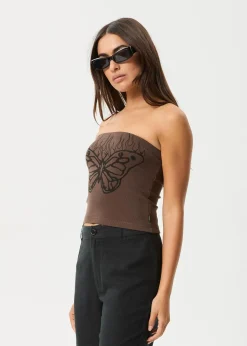 Sleeveless<Afends Set Fire  - Rib Tube Top Coffee