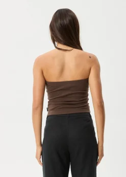 Sleeveless<Afends Set Fire  - Rib Tube Top Coffee