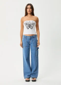 Sleeveless<Afends Set Fire  - Rib Tube Top White