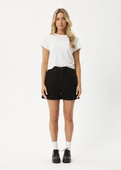 Shorts|Essentials<Afends Seventy Threes  - Denim Short Washed Black