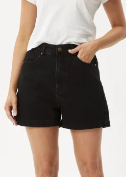 Shorts|Essentials<Afends Seventy Threes - Denim Short Washed Black