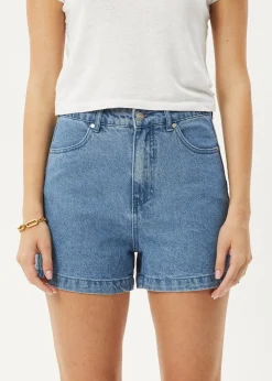 Shorts|Essentials<Afends Seventy Threes  - Denim Short Stone Blue