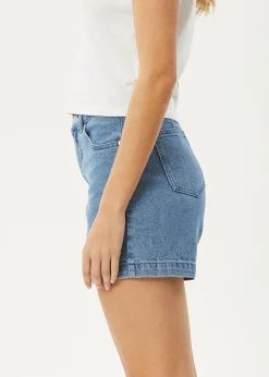 Shorts|Essentials<Afends Seventy Threes  - Denim Short Stone Blue