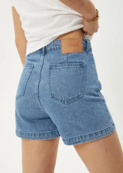 Shorts|Essentials<Afends Seventy Threes  - Denim Short Stone Blue