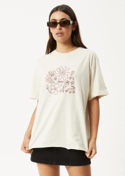 Tees & Shirts<Afends Shapes  -  Oversized Tee Moonbeam