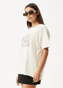 Tees & Shirts<Afends Shapes  -  Oversized Tee Moonbeam