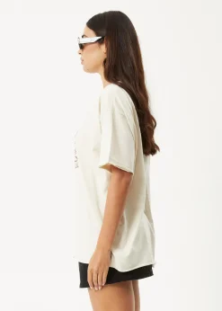 Tees & Shirts<Afends Shapes  -  Oversized Tee Moonbeam