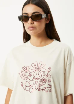 Tees & Shirts<Afends Shapes  -  Oversized Tee Moonbeam