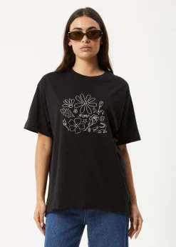 Tees & Shirts<Afends Shapes  -  Oversized Tee Black