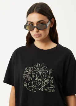 Tees & Shirts<Afends Shapes  -  Oversized Tee Black