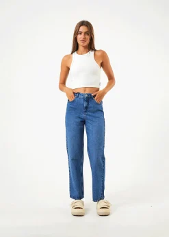 Jeans<Afends Shelby  - Denim Wide Leg Jean Long Authentic Blue