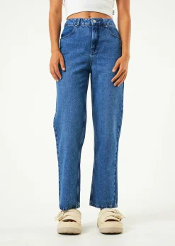 Jeans<Afends Shelby  - Denim Wide Leg Jean Long Authentic Blue