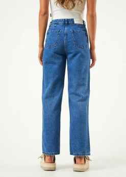 Jeans<Afends Shelby  - Denim Wide Leg Jean Long Authentic Blue