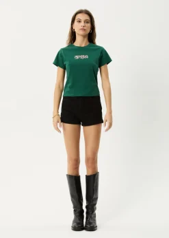 Tees & Shirts<Afends Shield  - Baby Tee Hunter Green